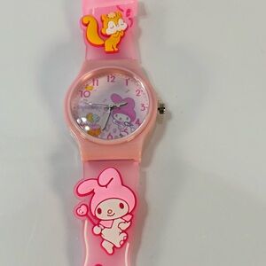 Pink Cartoon Character Girls Watch